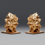 Buddha Stones Lion Statue Strength Resin Home Office Decoration Decorations BS 11
