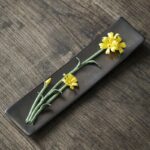 Lotus Peony Rose Flower Ceramic Spiritual Incense Burner (Extra 30% Off | USE CODE: FS30) Incense Burner BS Yellow Daisy