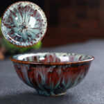 Buddha Stones Colorful Ceramic Teacup Home Office Tea Cups Cup BS SaddleBrown