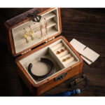 Buddha Stones Retro Handmade Floral Pattern Rosewood Jewelry Storage Box Lockable Wooden Gift Organizer Box Jewelry Storage Box BS 18