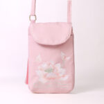 Buddha Stones Small Embroidered Flowers Crossbody Bag Shoulder Bag Double Layer Cellphone Bag Crossbody Bag BS 5