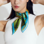 Buddha Stones A Panorama of Rivers and Mountains 100% Mulberry Silk Scarf Premium Grade 6A Silk Shawl Silk Scarf BS 25