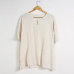 Buddha Stones Men's Solid Color Round Neck Short Sleeve Cotton Linen Shirt Men's Shirts BS 23