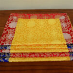 Buddha Stones Brocade Prayer Altar Flower Vajra Dragon Pattern Auspicious Symbols Table Runner Prayer Altar BS 2