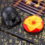 Buddha Stones Koi Fish Pattern Mindfulness Buddhist Temple Mokugyo Wooden Fish Drum Wooden Fish Drum BS 4