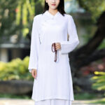 Buddha Stones 2Pcs Plain Long Sleeve Zen Yoga Clothing Meditation Clothing Top Pants Women's Set Clothes BS 2