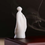 Buddha Stones Tibetan Lotus Blessing Ceramic Incense Burner Decoration Incense Burner BS 5