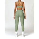 Buddha Stones Gym Sports Yoga Backless Bra Crop Tank Top Shorts 2-Piece Outfit BS 28