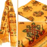 Buddha Stones Tibetan Lucky Blessing 5 Colors Khata Decoration (Extra 40% Off | USE CODE: FS40) Decorations BS Yellow