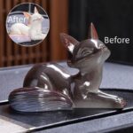 Buddha Stones Color Changing Small Cute Fox Tea Pet Resin Home Figurine Decoration Decorations BS Color Changing 1Pc Fox Lying Down 10.4*6.6*7.2cm
