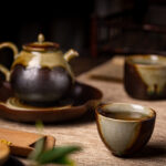 Buddha Stones Retro Brown Kiln Change Ceramic Teacup Kung Fu Tea Cup Cup BS 10