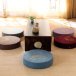 Buddha Stones Lotus Embroidery Cotton Linen Meditation Seat Cushion Decorations BS 3