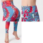 Buddha Stones Colorful Flower Petal Leaves Print Sports Exercise Fitness High Waist Leggings Women's Yoga Pants Women's Leggings BS 20