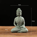 Buddha Stones Tibetan Meditation Contemplation Buddha Serenity Compassion Statue Figurine Decoration Decorations BS Sitting 8*4*12