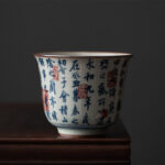 Buddha Stones Mountain Landscape Lotus Orchid Pavilion Gathering Ceramic Teacup Kung Fu Tea Cup Cup BS Orchid Pavilion Gathering 7.8cm*6.4cm*130ml