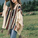 Buddha Stones Tibetan Colorful Striped Shawl Tassels Cozy Warm Travel Scarf Wrap Tibetan Shawl BS 14