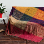 Buddha Stones Tibetan Floral Pattern Hand-Dyed Craftsman Blanket Blanket BS 220*260cm