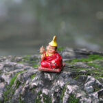 Buddha Stones Hand Painted Tibetan Lama Figures Carved Creative Home Office Car Decoration Ornament Desk Decoration BS Prayer Wheel Lama