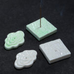 Buddha Stones Mini Auspicious Clouds Design Healing Stick Ceramic Small Incense Burner Decoration Incense Burner BS 1