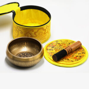Buddha Stones Tibetan Sound Bowl Handcrafted for Yoga Mindfulness and Meditation Singing Bowl Set Singing Bowl buddhastoneshop main