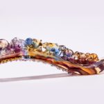 Buddha Stones Handmade Liuli Crystal Ruyi Elephant Art Piece Home Decoration With Crystal Base Decorations BS 10