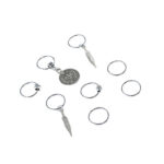 Buddha Stones Antique Leaf Coins Beads Barrette Hair Pins Decoration Decorations BS 4
