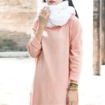 Buddha Stones Simple Midi Dress Cotton Linen Zen Tunic Dress With Pockets Midi Dress BS 13
