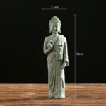 Buddha Stones Tibetan Meditation Contemplation Buddha Serenity Compassion Statue Figurine Decoration Decorations BS Standing Right Hand 5.5*3.5*18cm