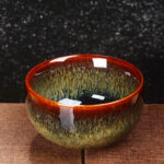 Buddha Stones Lotus Dragon Phoenix Koi Fish Chinese Jianzhan Ceramic Teacup Kung Fu Tea Cup 110ml Jian Zhan Tea Cup BS 11
