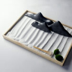 Buddha Stones Rocks Landscape Meditation Enlightenment Zen Garden Decoration Decorations BS Black Two Grass
