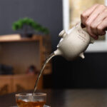 Buddha Stones Yixing Semi-handmade Beige Purple Clay Kung Fu Teapot 200ml Teapot BS 8