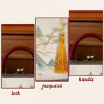 Buddha Stones Landscape Painting Jacquard Handbag Crossbody Bag Crossbody Bag&Handbags BS 4