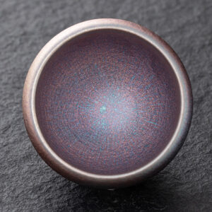 Buddha Stones Vintage Purple Rainbow Chinese Jianzhan Kiln Change Porcelain Teacup Kung Fu Tea Cup Jian Zhan Tea Cup BS 9cm*6cm*140ml