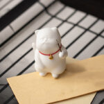 Buddha Stones Mini Cute Cat Ceramic Healing Incense Burner Desk Decoration Incense Burner BS 6