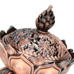 Buddha Stones Tibetan Lotus Shaped Purify Incense Burner Incense Burner BS 7