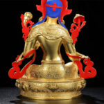 Buddha Stones Bodhisattva Green Tara Protection Copper Gold Plated Statue Decoration Decorations BS 10
