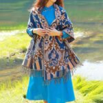 Buddha Stones Tibetan Flowers Leaves Branch Design Tassel Shawl Cozy Travel Scarf Wrap Tibetan Shawl BS 36