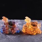 Buddha Stones Feng Shui Dragon Turtle Coins Handmade Liuli Crystal Luck Art Piece Home Office Decoration Decorations BS 2