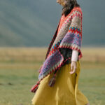 Buddha Stones Tibetan Shawl Knitting Warm Cloak Tibetan Tassel Scarf Tibetan Shawl BS 4