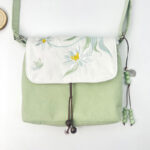 Buddha Stones Embroidered Camellia Epiphyllum Gardenia Sakura Flowers Crossbody Bag Shoulder Bag Cellphone Bag Crossbody Bag BS 8