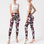 Buddha Stones Colorful Flower Petal Leaves Print Sports Exercise Fitness High Waist Leggings Women's Yoga Pants Women's Leggings BS 2