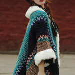 Buddha Stones Tibetan Multicolored Striped Shawl Winter Cozy Travel Scarf Wrap Tibetan Shawl BS 28