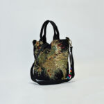 Buddha Stones Peacock Double-sided Embroidery Tote Bag Shoulder Bag Crossbody Bag Bag BS 12