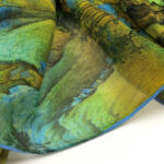 Buddha Stones A Panorama of Rivers and Mountains 100% Mulberry Silk Scarf Premium Grade 6A Silk Shawl Silk Scarf BS 7