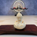 Buddha Stones Mini Ivory Fruit Tathagata Buddha Lotus Kwan Yin Avalokitesvara Manjusri Samantabhadra Serenity Desk Decoration Decorations BS 6