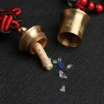 Buddha Stones Tibet Om Mani Padme Hum Prayer Wheel Nine Palace Eight Trigrams Copper Car Hanging Decoration Car Hanging Decoration BS 9