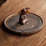 Buddha Stones Small Person Meditation Ceramic Spiritual Healing Incense Burner Incense Burner BS 9
