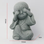 Buddha Stones Meditation Prayer Monk Buddha Statue Serenity Home Decoration Decorations BS 11