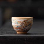 Buddha Stones Dunhuang Flying Apsaras Ceramic Gaiwan Sancai Teacup Kung Fu Tea Cup With Lid Cup BS Dunhuang Flying Apsaras 7cm*6cm*50ml