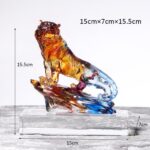 Buddha Stones Handmade Liuli Crystal Tiger Art Piece Protection Home Decoration Decorations BS 22